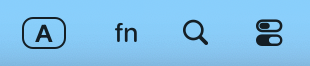 FnLock status item showing the global default set to Fn keys.
